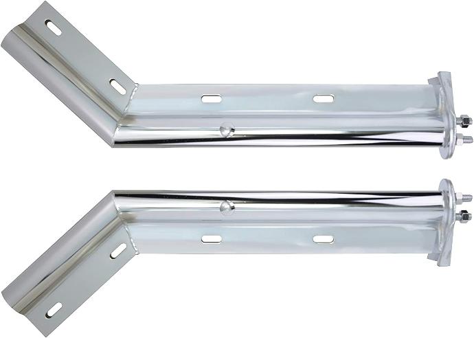 Brazo Porta Aleton 1" 1/8 Entre Tornillos Par Acero Inoxidable 45 Grados