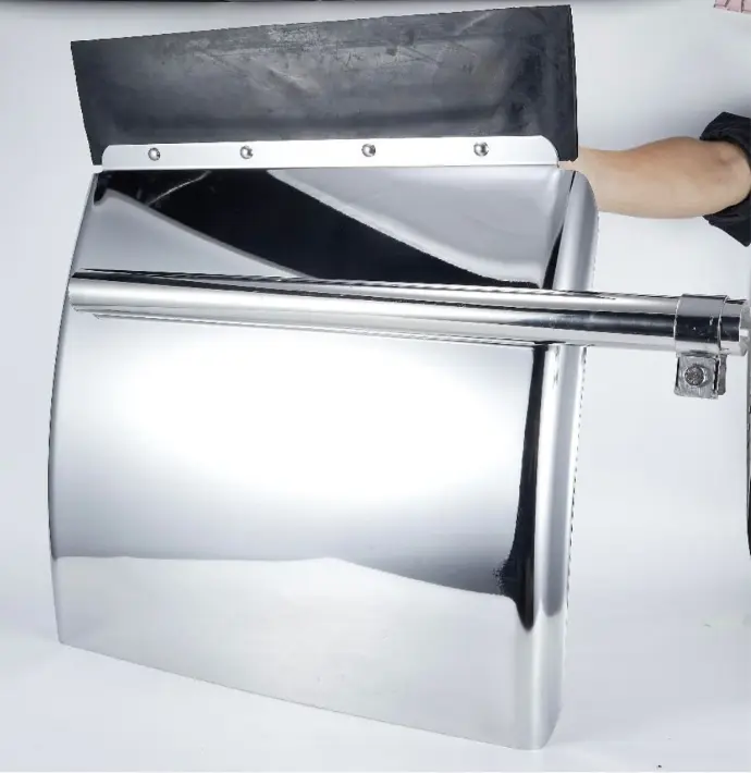 Guardapolvo 24"x24" Acero Inoxidable Base Redonda Par