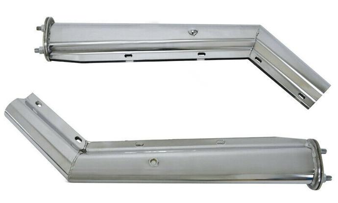 Escualizable 2.5" Entre Tornillos Par Acero Inoxidable A 45 Grados