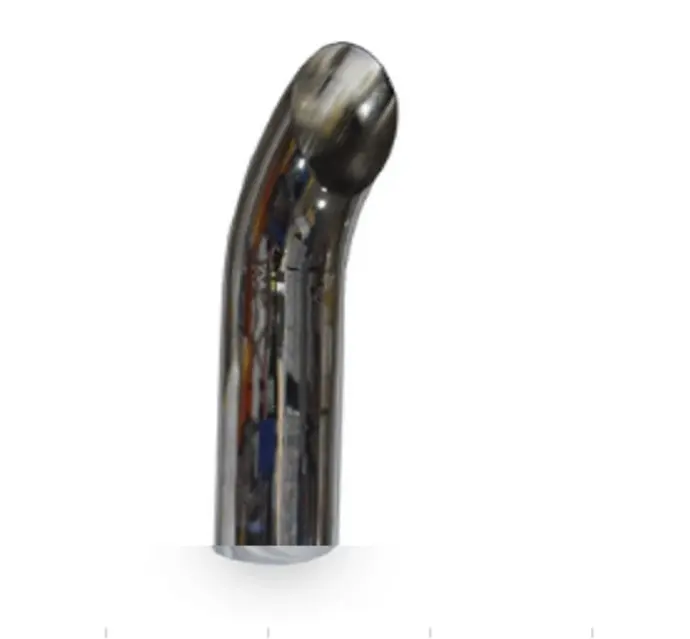 Punta De Mofle Curva 5" X 15" Cromada
