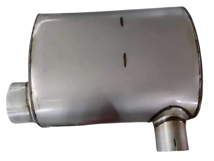 Silenciador Ovalado Tipo Mack entrada 4" Salida 5"