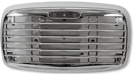 [HM-FR0410C] Persiana Freightliner Columbia Cromada Con Atrapa mosca