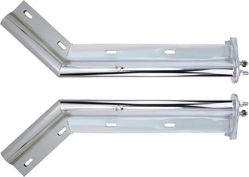 [HM-648S-SL] Brazo Porta Aleton 1" 1/8 Entre Tornillos Par Acero Inoxidable 45 Grados