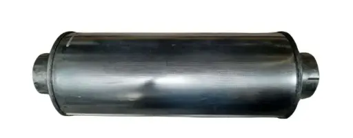 [8011-BOQ212G] Silenciador Redondo 8 X 20 Largo In/Out 2-1/2 (Camion Liviano) Galvanizado 