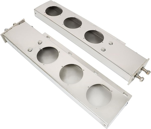 [HM-850S-SL] Brazo Porta Aleton 2.5" Entre Tornillos Par Acero Inox, Para 3 Luz Redonda